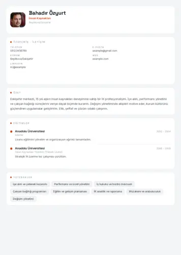  cv indir